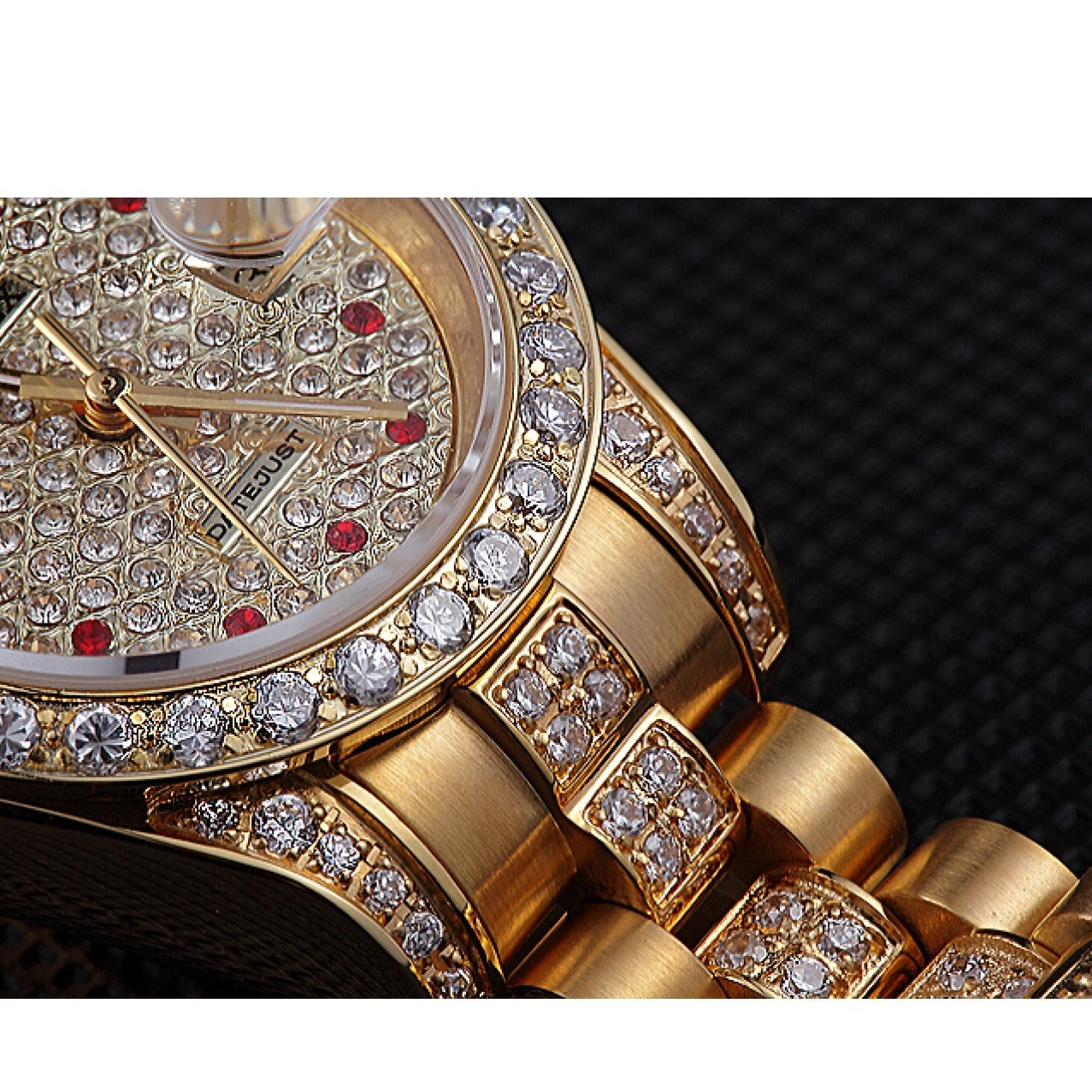 Best AAA Replica Sites Swiss 622023 Gold Diamond Dial DateJust Rolex 0604